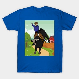 Rodeo Riding On A Bull T-Shirt